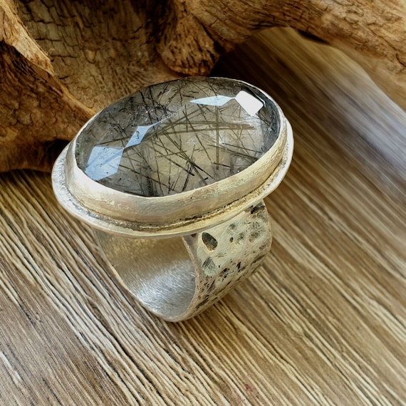 Large stone shop silver rings
