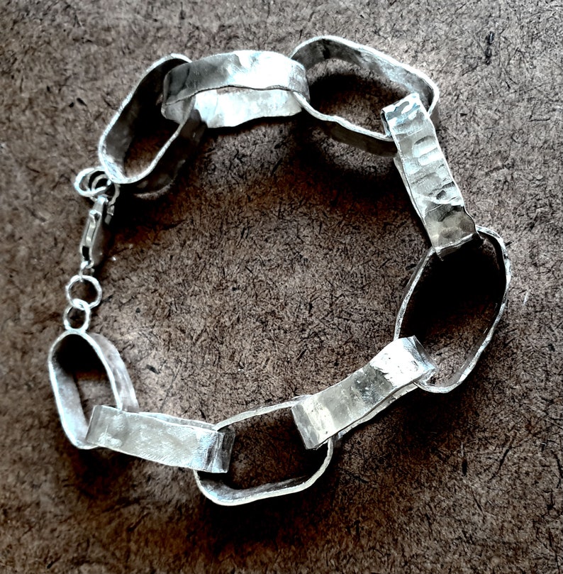 womens silver link bracelet