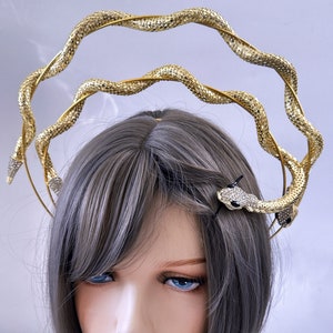 medusa snake headpiece crown tiara costume