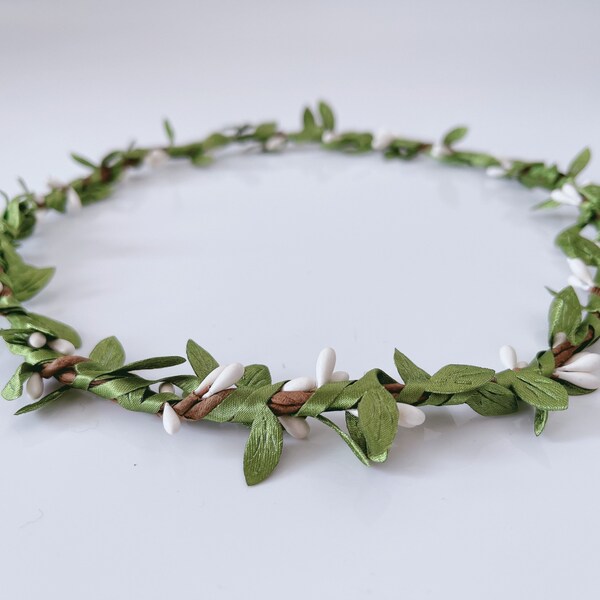 Green Leaf Crown Etsy