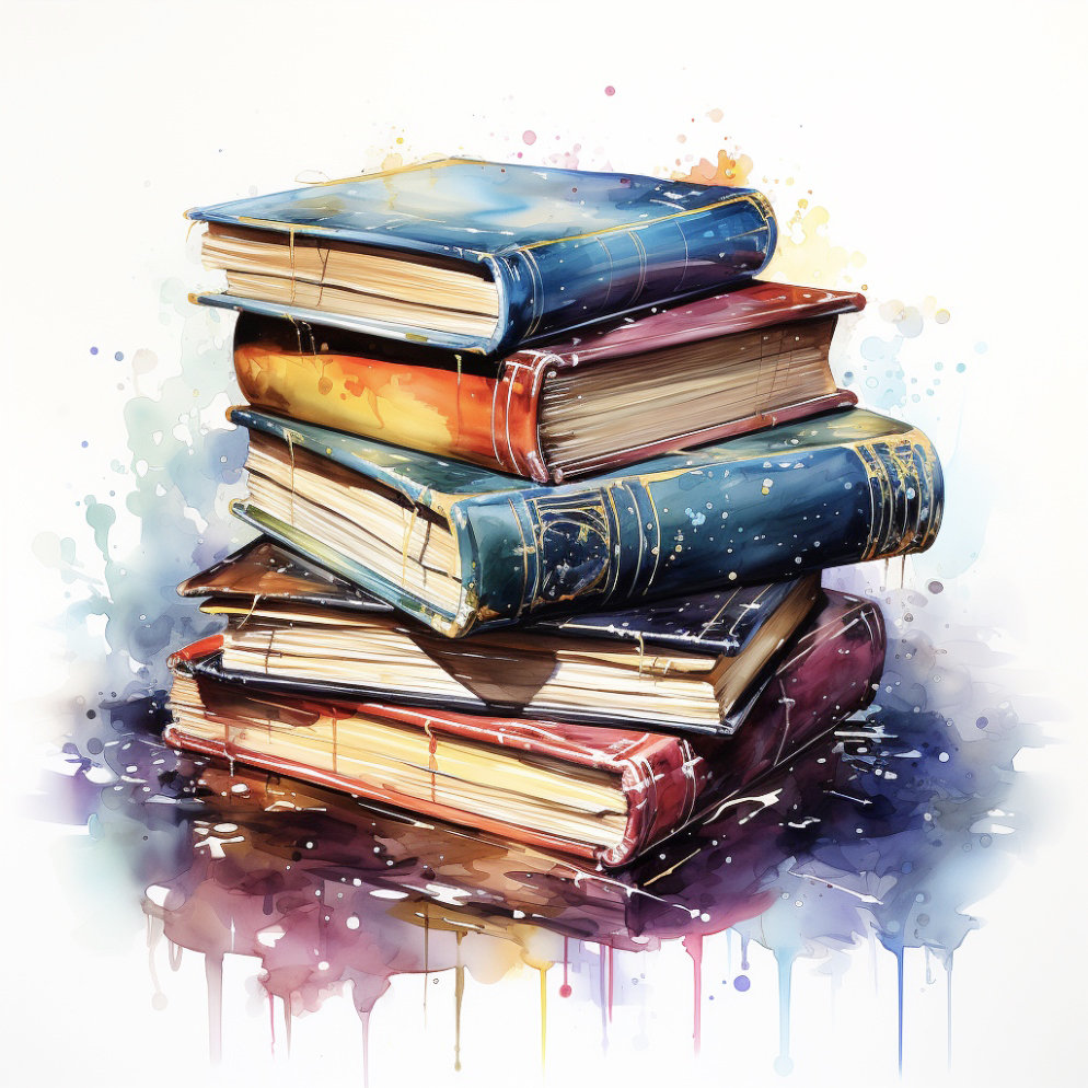 Stack of Books Clipart, 10 High Quality Jpgs, Digital Download ...