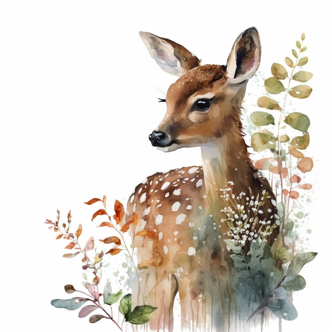 Fawn Clipart 10 High Quality Jpgs Digital Download - Etsy