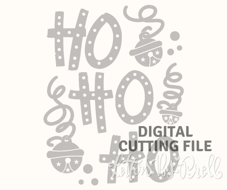 Download SVG Hand Lettered Digital Cutting File Ho Ho Ho Small | Etsy