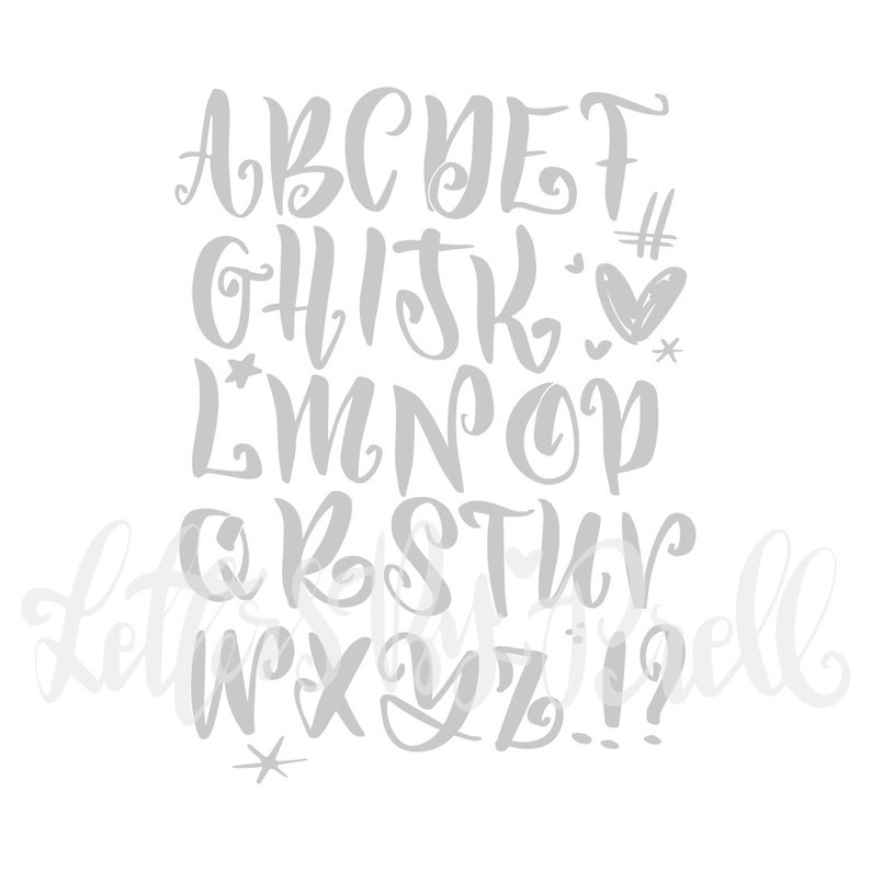 Download SVG Hand Lettered Digital Cutting File Font Clip Art | Etsy