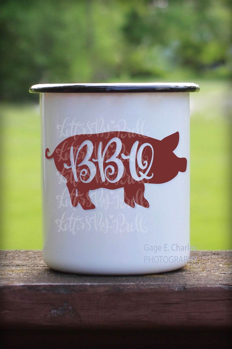 Download SVG Cut File Pig BBQ Hand Lettered Digital Cutting File | Etsy