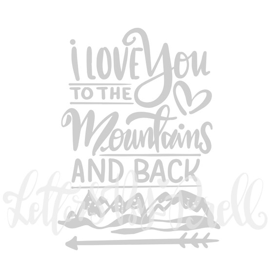 Svg Hand Lettered Digital Cutting File I Love You To The Etsy