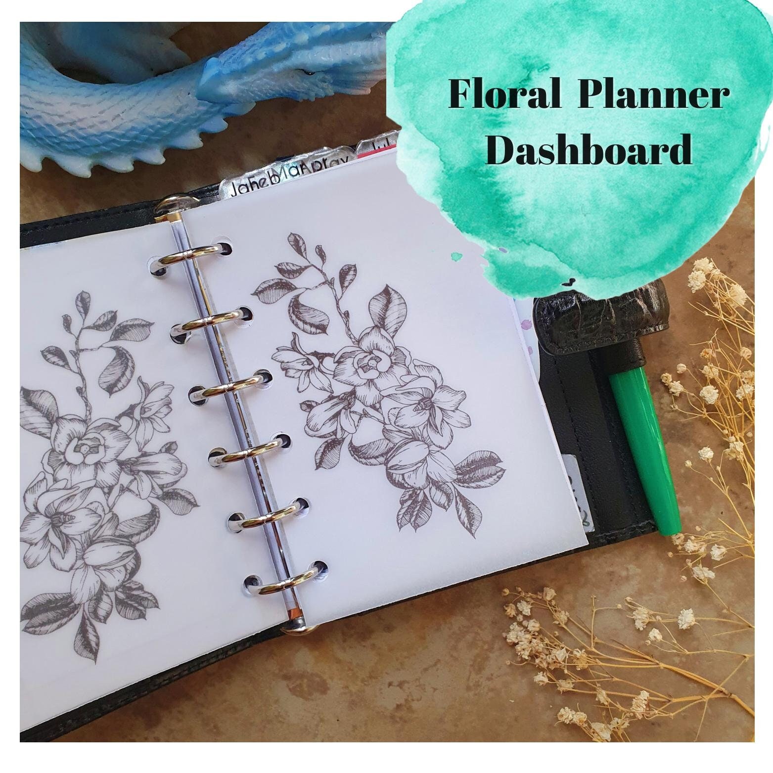 PVC Planner Divider Set 5pcs A5, A6 With Tabs // Journal Divider Bookmark  // Kikki K., Filofax // Journal Dashboard // Personal Dividers 
