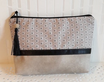 pochette daim beige
