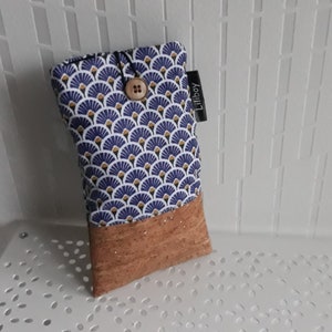 huis/etui voor draagbare telefoon/etui à lunettes/katoen enduit of/blanc/blauw/noir/etui en luik/idee de cadeau homme of femme