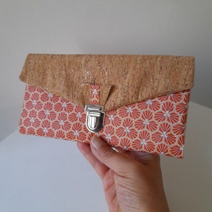 portefeuille liège für femme/porte-chéquier/porte-cartes/porte-papiers/orange/blanc/oder/liège pailleté/cadeau femme