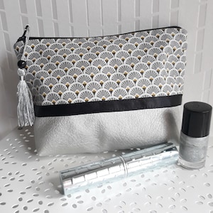 Pochette aus Baumwolle/weiße Baumwolle und auch grau/oder/weiß/schwarz/anthrazit gemustert