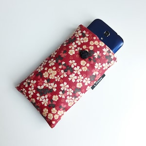 Etui en France/étui draagbare telefoon voor IPhone/Samsung/lunettes /katoen enduit rouge/noir/or/blanc/idée cadeau femme