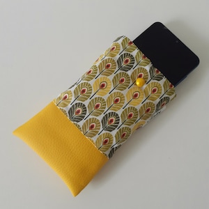 draagbare telefoonhouder/etui lunettes/katoen enduit/luik pailleté/idee de cadeau femme