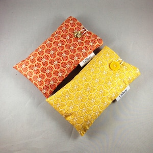 iPhone/telefoon/telefoon/doos Iphone/doosjes/doosjes/Iphone/cadeau femme/coton enduit riad orange/or/blanc/doublure molletonnee