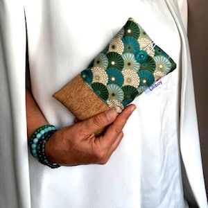 draagbaar telefoonhoesje/lunettes/katoen eindstukken or/blanc/blauw/vert/tissu liège pailleté