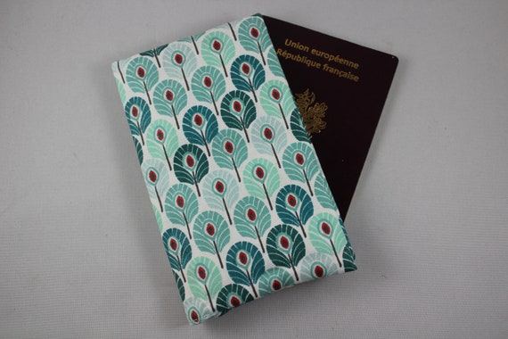 Cuir Porte-passeport-Vert menthe