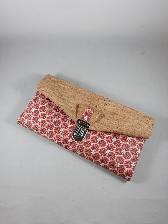 Cork Wallet, Riad Print Coated Cotton, Women's Clutch