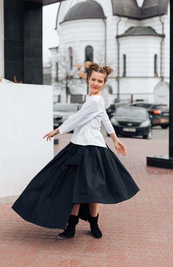 【関税込み】saint laurent Knot long skirt Saint Laurent - Black Velvet Long Skirt | Mitchell Stores