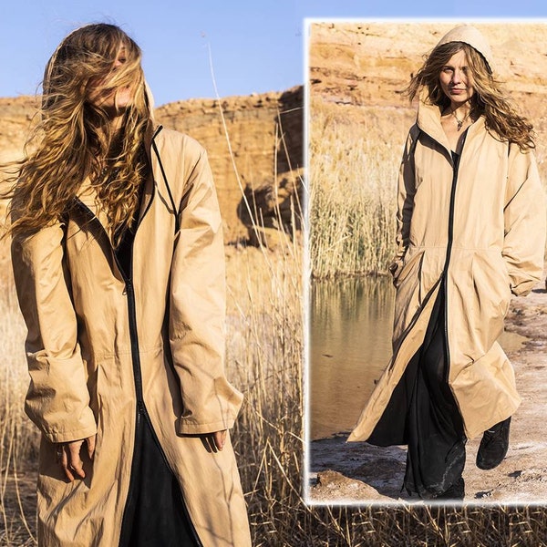 Desert coat, Raincoat, Trench Coat, Womens Trench Coat, Waterproof Coat, Waterproof Jacket, Fit and Flare Coat, Plus Size Coat