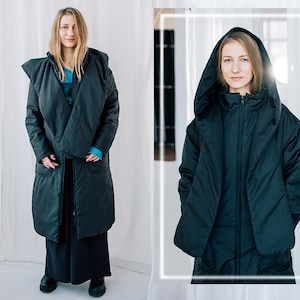 stein / シュタイン】OVERSIZED MAXI-LENGTH ZIP COAT - BLACK