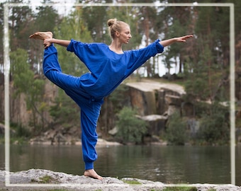 Cotton Blend Yoga Suit: Women's Activewear Tracksuit