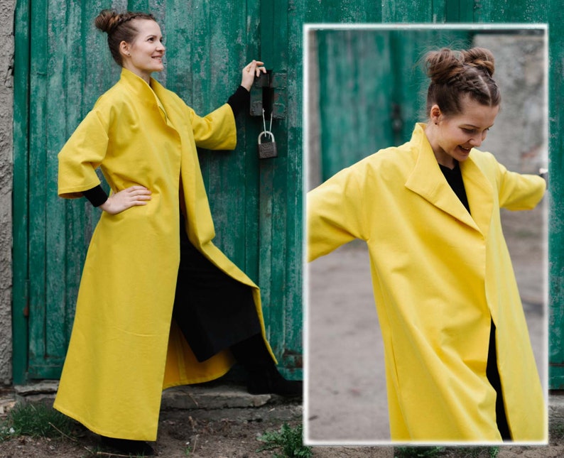 yellow kimono cardigan