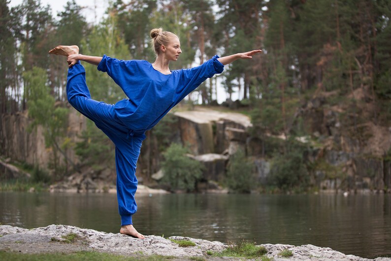 Pantalons amples pour le yoga, Pantalons de yoga hippie, Pantalons de yoga en coton, Pantalons de yoga, Pantalons d'entraînement, Vêtements de détente confortables, Pantalons d'été en coton image 9