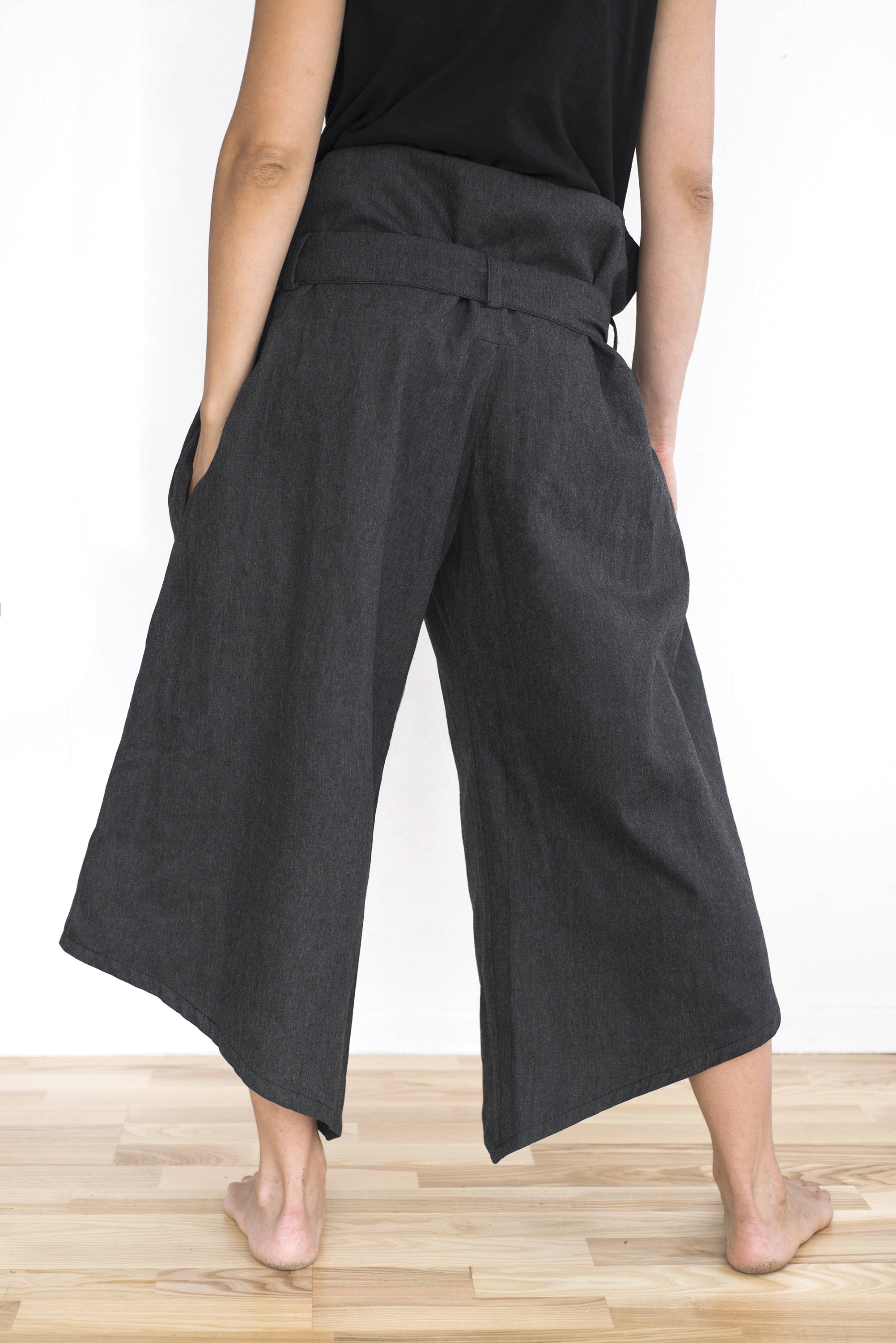 Culotte Pants Baggy Women Capri High Weist Casual Short Etsy