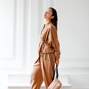 Japanese Fashion Oversized Outfit, Women Cotton Long Suit, Trendy and Stylish, Loose Fit Japanese Style image 8
