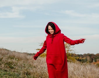 red ice skating dress GRACELYN Red draped Figure Skating Dress