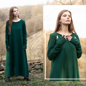 Loose Cotton Jersey Maxi Dress: Boho Multiway Gown with Pockets