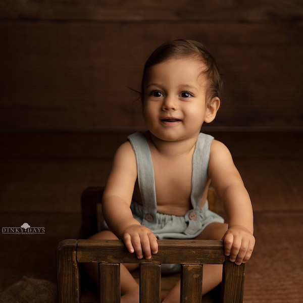 Hellblauer Jungen Cake Smash Outfit, Gender Neutral Shorts, 1. Geburtstag oder erstes Fotoshooting, Unisex Baby Cord Pumphose