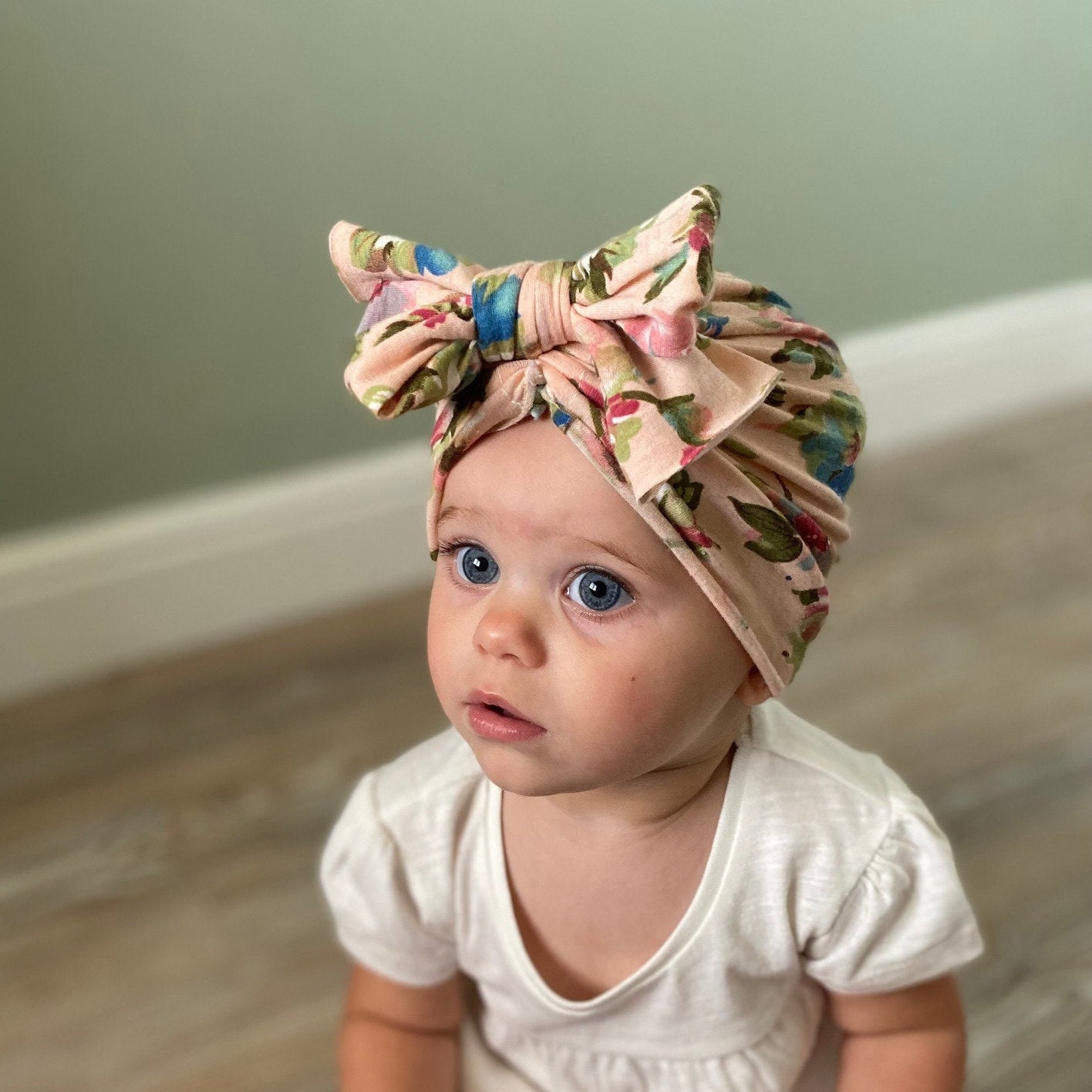 Floral Baby Turban Hat Summer Baby Girl Turban Toddler Etsy