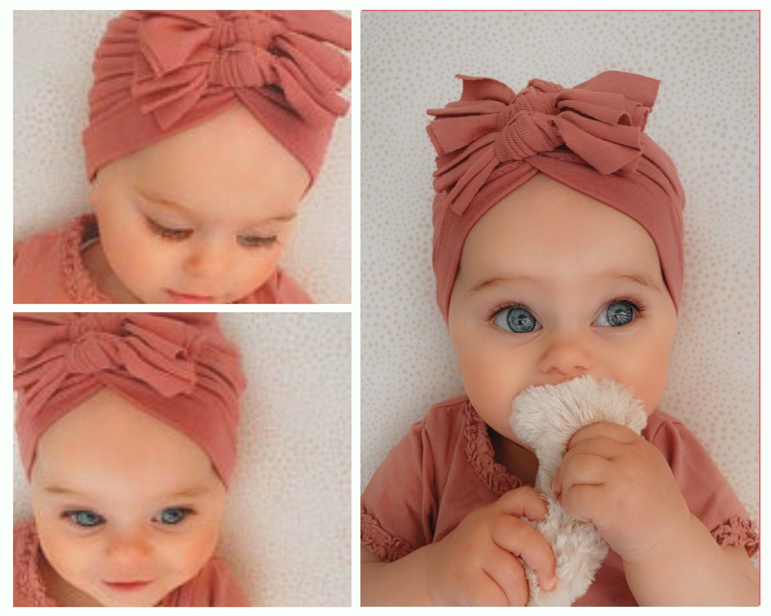 Baby Girl Turban Hat Cinnamon Brown Fashion Turban Knotted Etsy UK