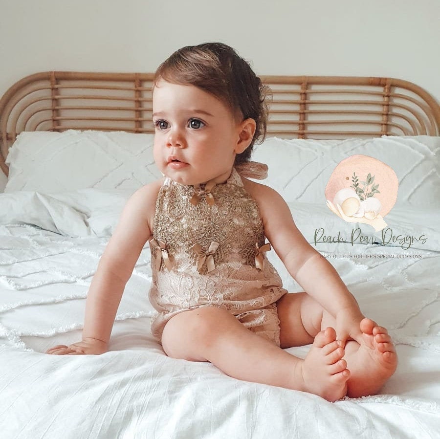 Newborn lace onesie sales