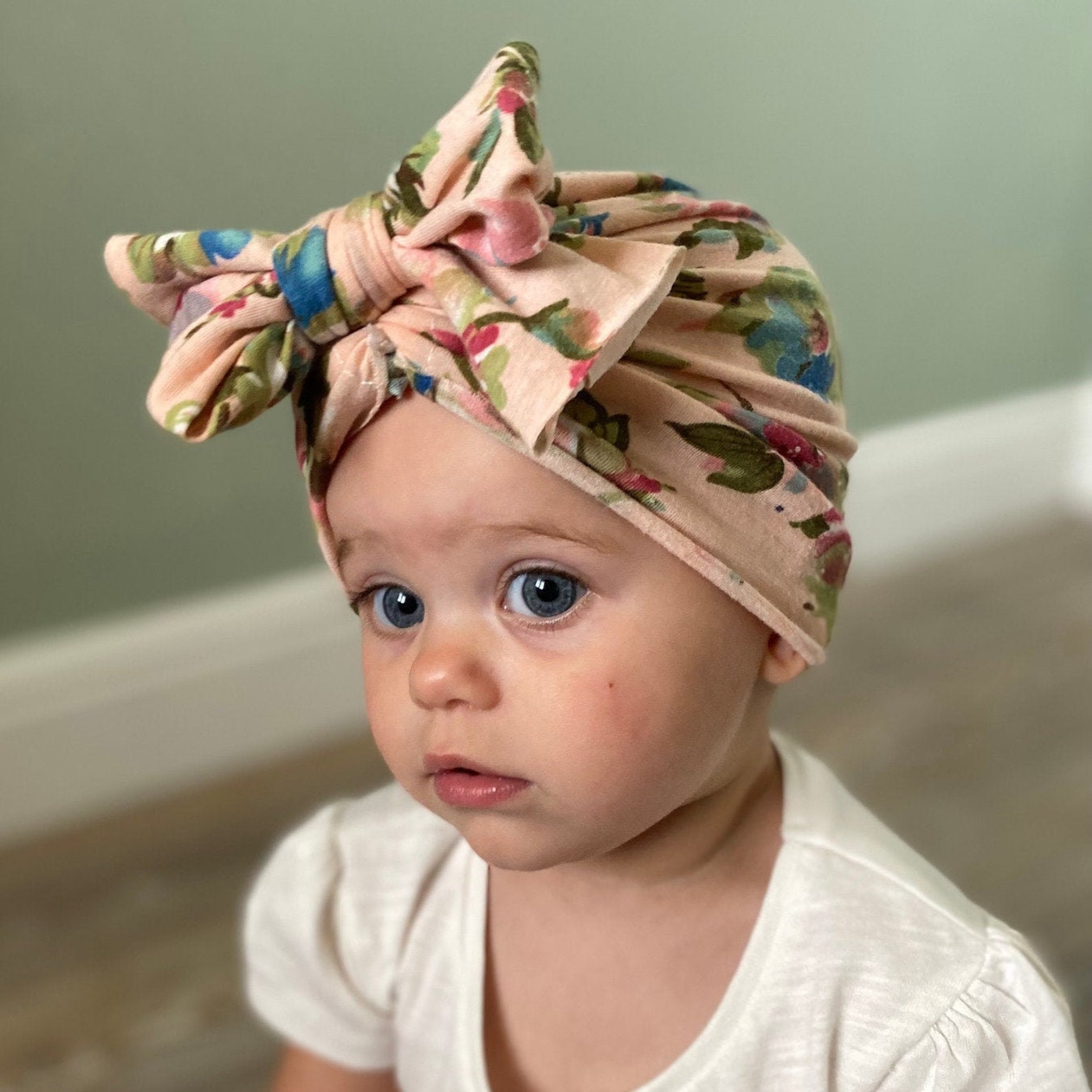 Floral Baby Turban Hat Summer Baby Girl Turban Toddler Etsy