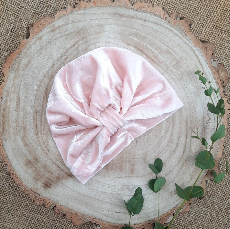 Baby Top Knot Turban Toddler Infant Top Knot Toddler Turban Photo Props Baby Tie Turban Hat Toddler Turban Hat Cream Velvet Turban hat