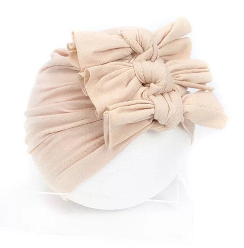 Triple Knot Boho Baby Turban Hat Dusky Pink Summer Baby Etsy