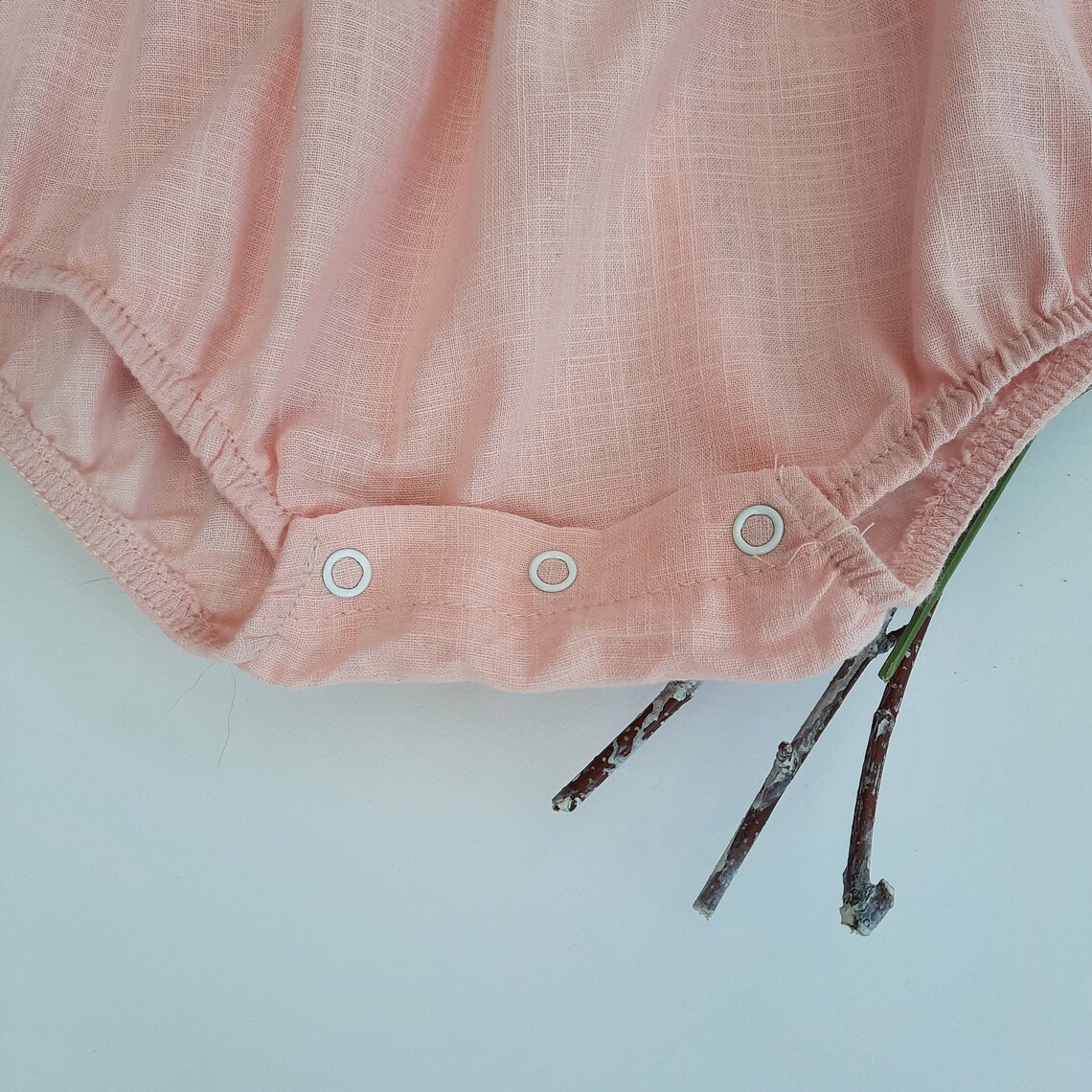 Baby Girl Pink Ruffle Romper Summer Cotton Playsuit Pink Etsy