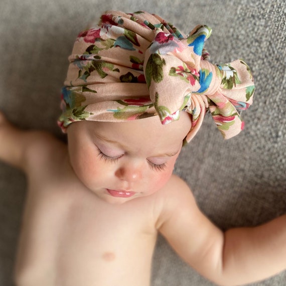 Sombrero de turbante de bebé floral, turbante de niña de verano, accesorio  de fotografía de turbante para niños pequeños, turbante de bebé de estilo  boho -  España