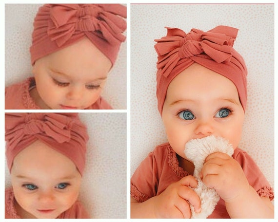 Turbante de bebé Boho Turbante de moda para el verano, Turbante de arco  anudado de bebé