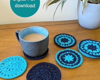 Crochet Coaster Pattern, cute crochet coaster, easy to follow pattern