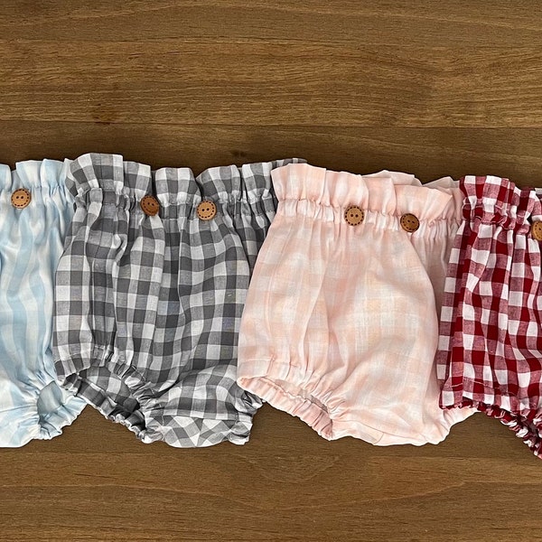 Gingham Baby bloomers- Several sizes