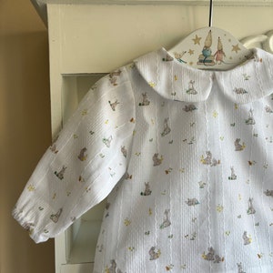 Babyshirt met konijnenprint lange of korte mouwen Konijnen Babyshirt lange of korte mouwen afbeelding 3