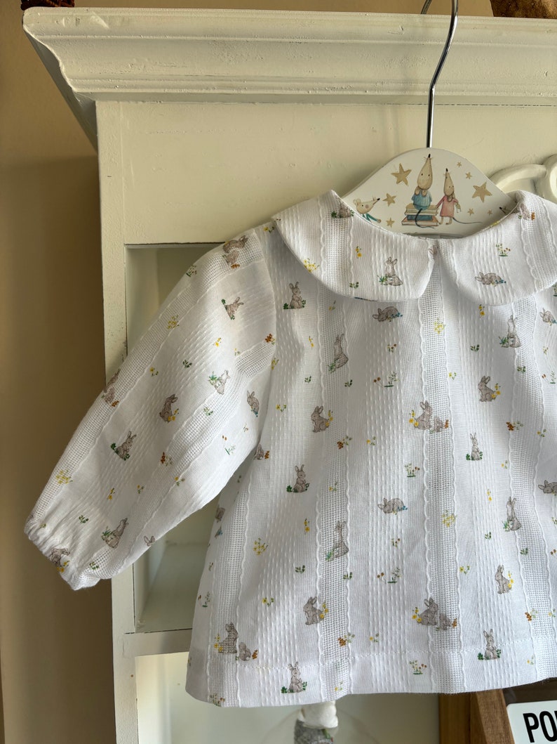 Chemise bébé imprimé lapin manches longues ou courtes Lapins Baby shirt manches longues ou courtes image 3