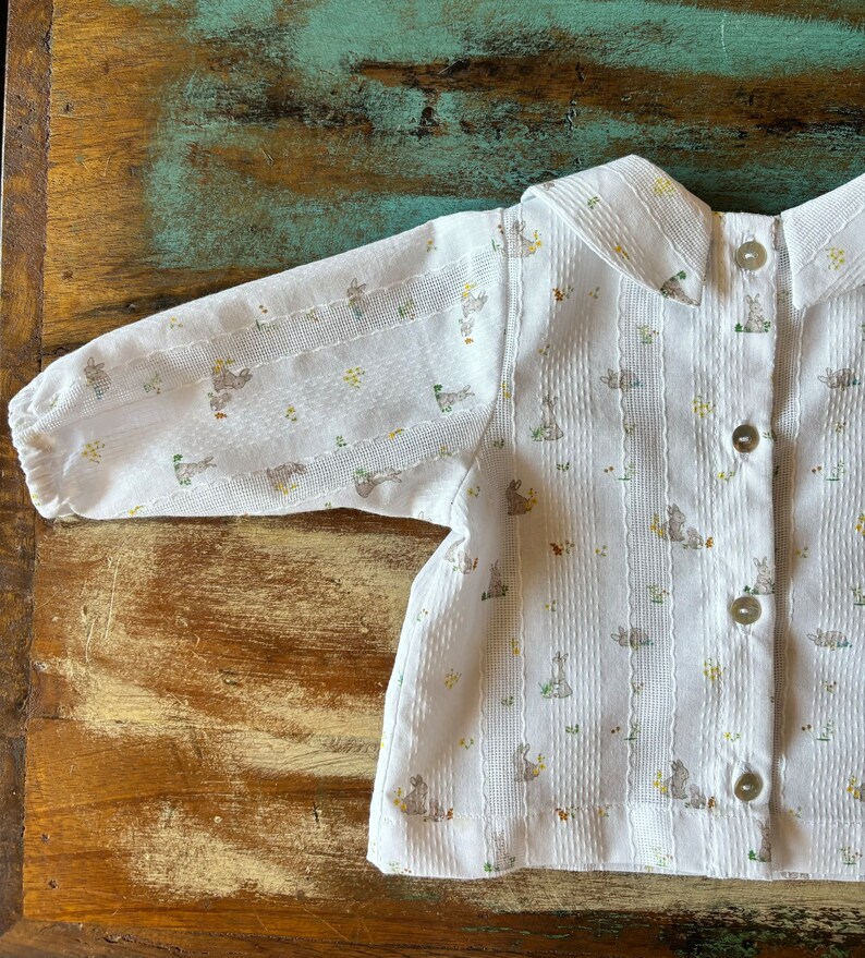 Chemise bébé imprimé lapin manches longues ou courtes Lapins Baby shirt manches longues ou courtes image 6