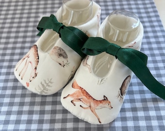 Forest animals Baby shoes , bloomers or bib- Several Sizes