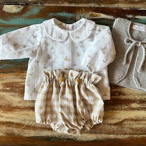 Chemise bébé imprimé lapin manches longues ou courtes Lapins Baby shirt manches longues ou courtes image 1