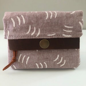 Billetera pequeña de tela con broche/Mini billetera minimalista/Billetera de vacaciones/Billetera de bolsillo/Mini billetera