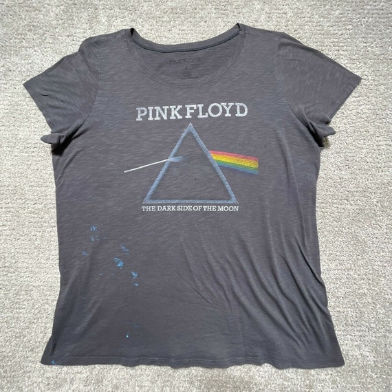 Pink Floyd Distressed Hole & Paint Stained Shirt … - image 1